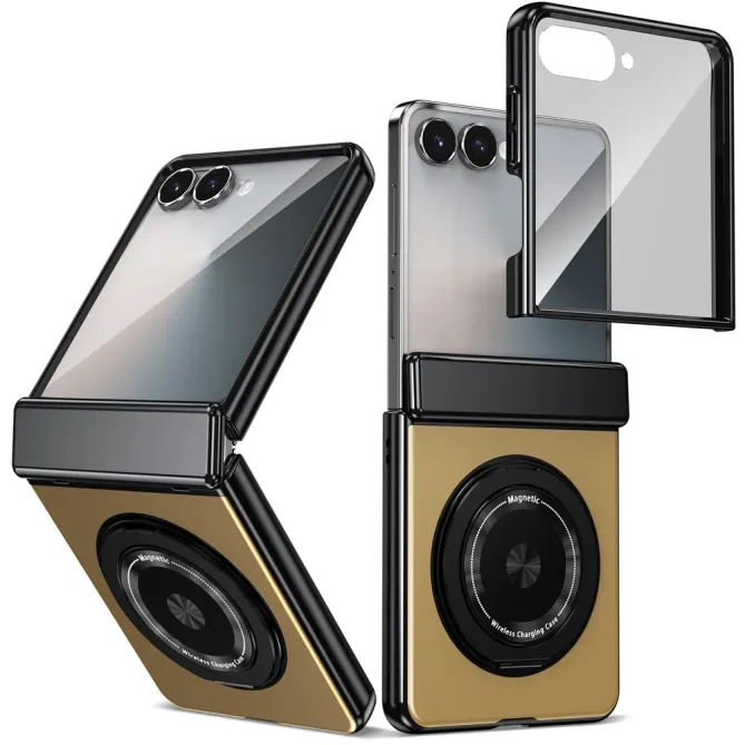 Coque Samsung Galaxy Z Flip 8 Magnétique Anneau Rotatif Charnière