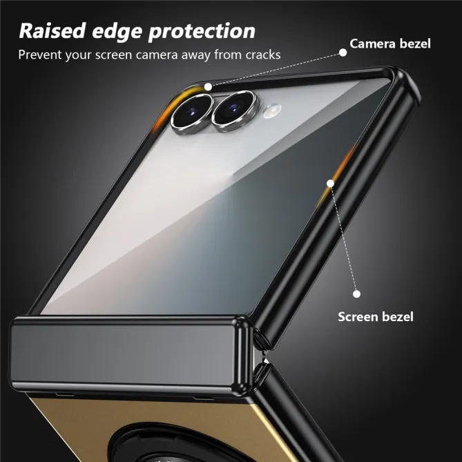 Coque Samsung Galaxy Z Flip 8 Magnétique Anneau Rotatif Charnière