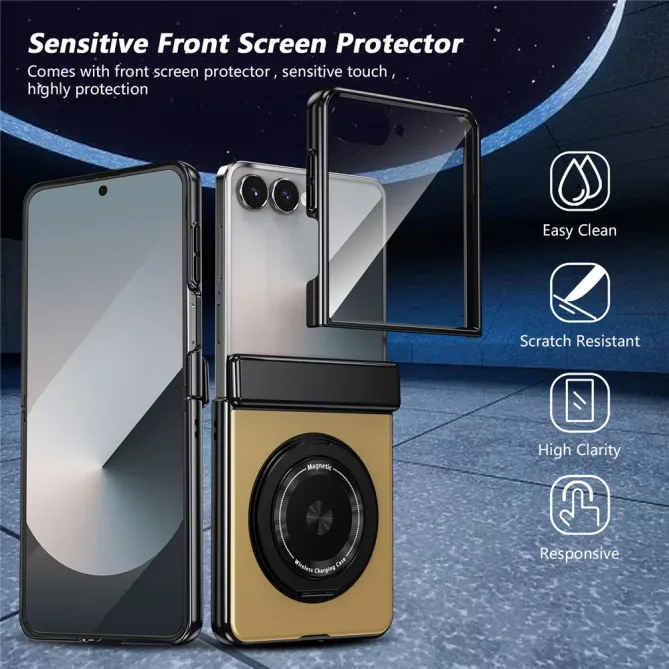 Coque Samsung Galaxy Z Flip 8 Magnétique Anneau Rotatif Charnière