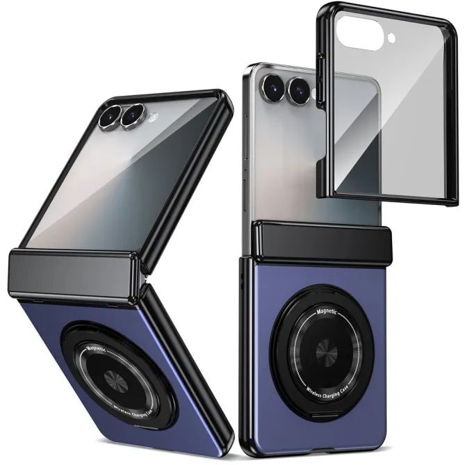 Coque Samsung Galaxy Z Flip 8 Magnétique Anneau Rotatif Charnière