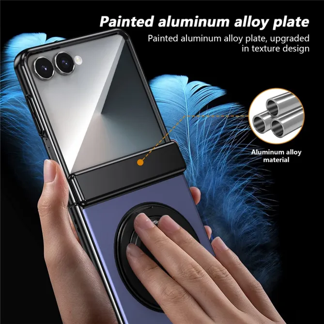 Coque Samsung Galaxy Z Flip 8 Magnétique Anneau Rotatif Charnière