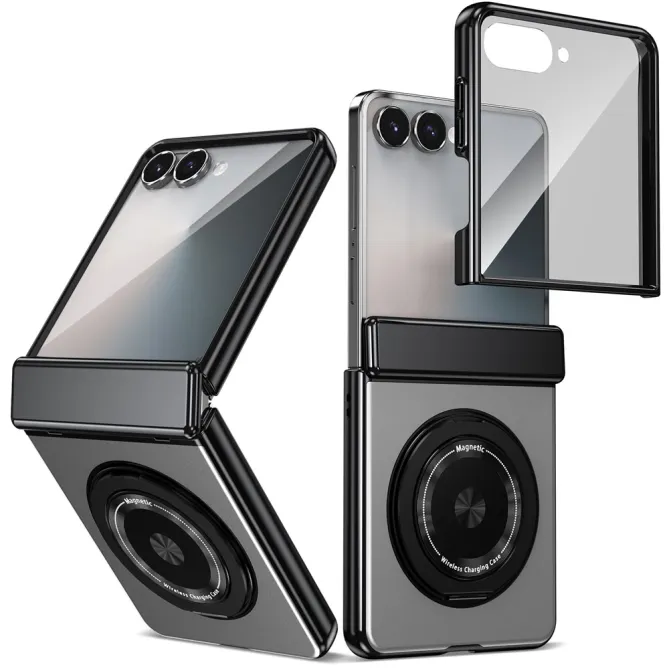 Coque Samsung Galaxy Z Flip 8 Magnétique Anneau Rotatif Charnière