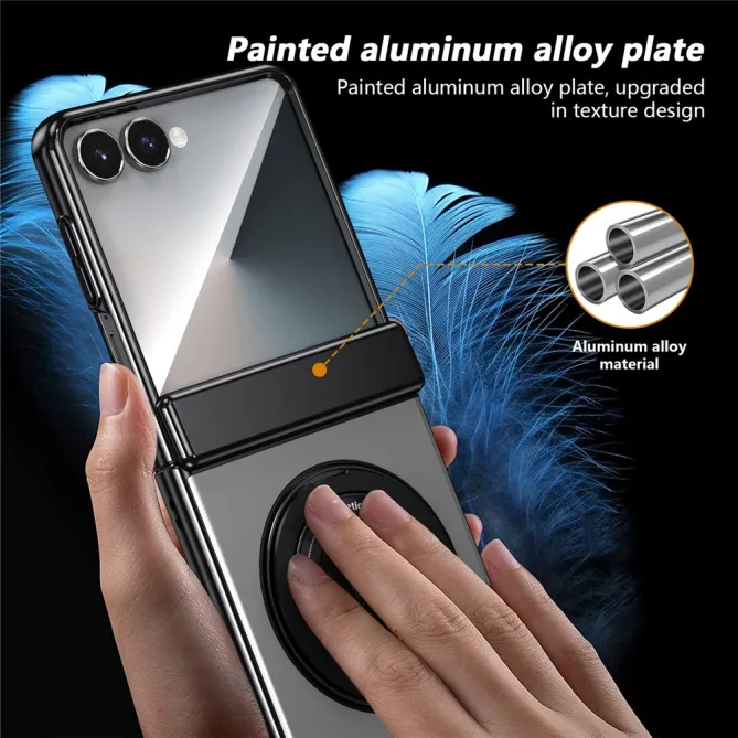 Coque Samsung Galaxy Z Flip 8 Magnétique Anneau Rotatif Charnière