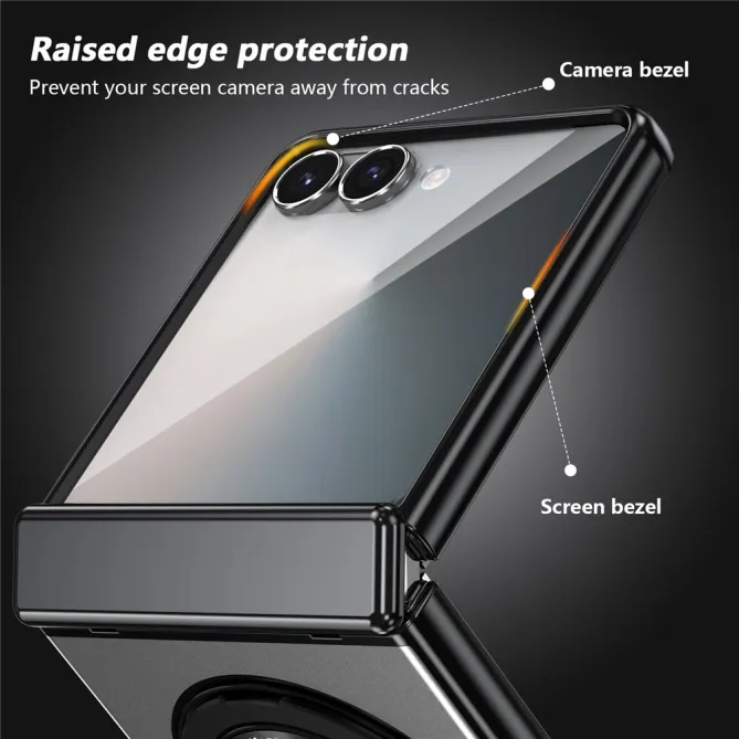 Coque Samsung Galaxy Z Flip 8 Magnétique Anneau Rotatif Charnière