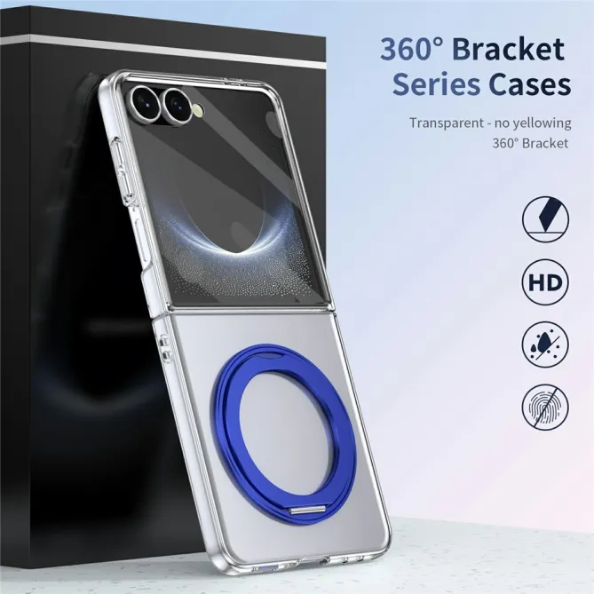 Coque Samsung Galaxy Z Flip 8 Transparente Magnétique Support Métal