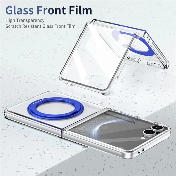 Coque Samsung Galaxy Z Flip 8 Transparente Magnétique Support Métal