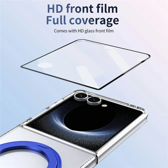 Coque Samsung Galaxy Z Flip 8 Transparente Magnétique Support Métal