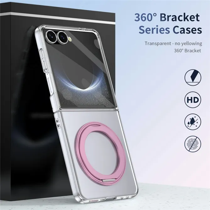 Coque Samsung Galaxy Z Flip 8 Transparente Magnétique Support Métal