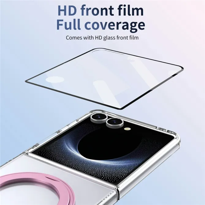 Coque Samsung Galaxy Z Flip 8 Transparente Magnétique Support Métal