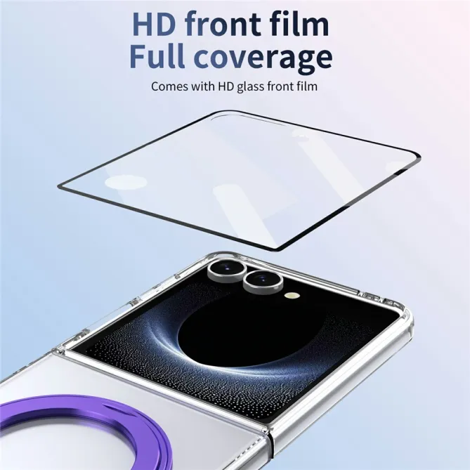 Coque Samsung Galaxy Z Flip 8 Transparente Magnétique Support Métal