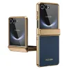 Coque Samsung Galaxy Z Flip 8 Chromée Cuir Losange Verre Trempé