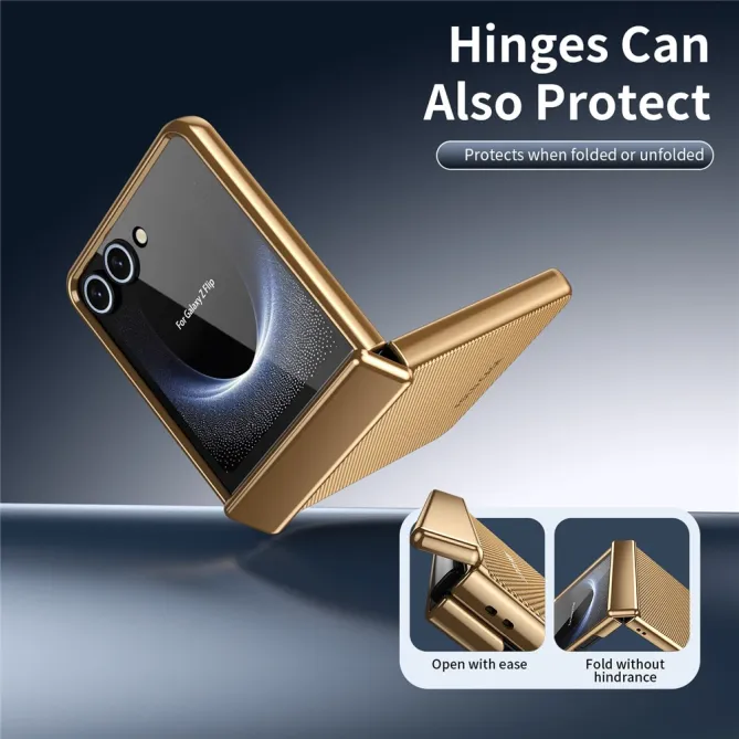 Coque Samsung Galaxy Z Flip 8 Chromée Cuir Losange Verre Trempé