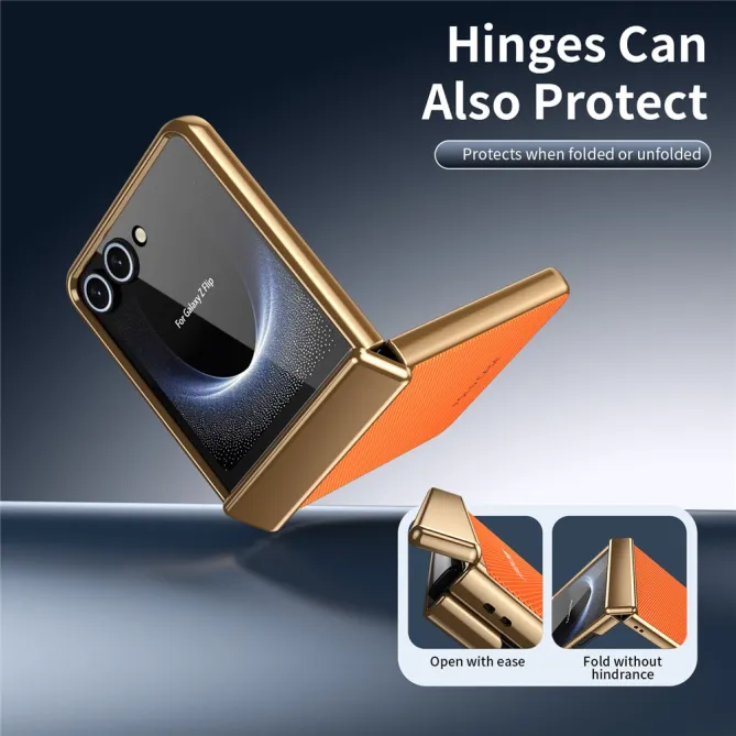 Coque Samsung Galaxy Z Flip 8 Chromée Cuir Losange Verre Trempé