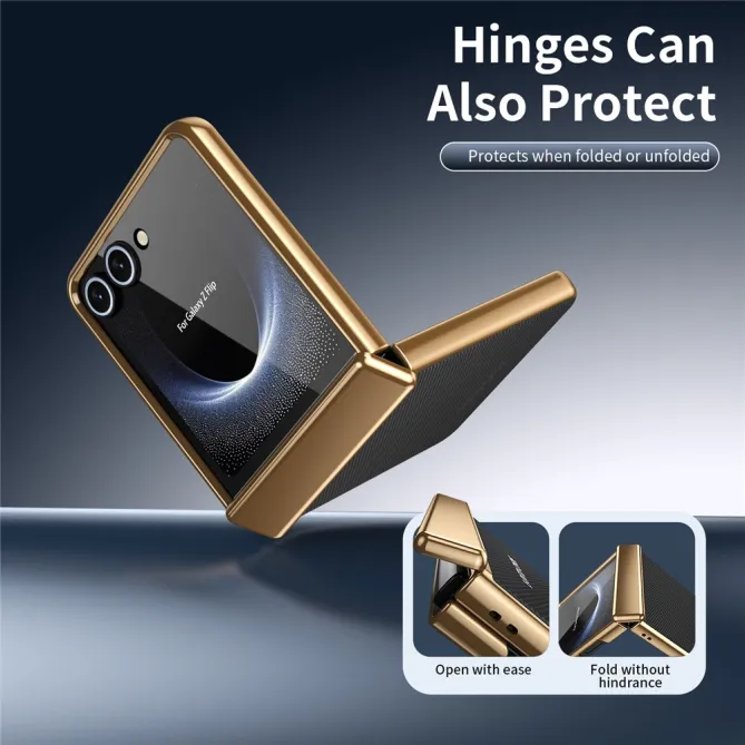 Coque Samsung Galaxy Z Flip 8 Chromée Cuir Losange Verre Trempé