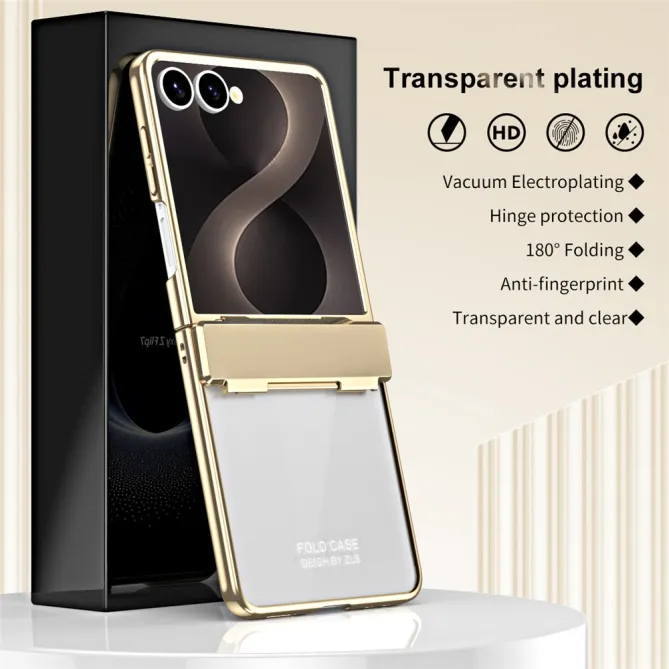 Coque Samsung Galaxy Z Flip 8 Électroplaquée Transparente
