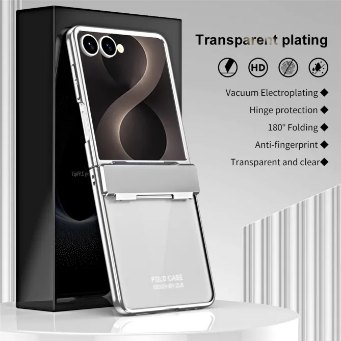 Coque Samsung Galaxy Z Flip 8 Électroplaquée Transparente