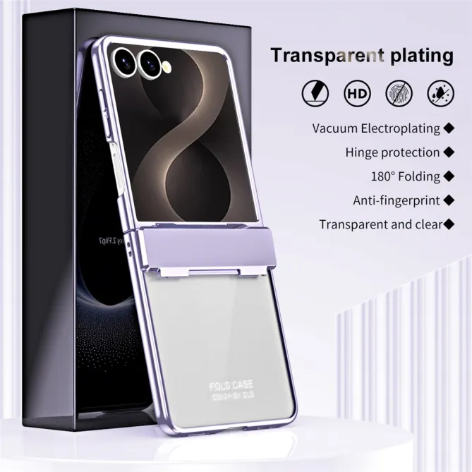 Coque Samsung Galaxy Z Flip 8 Électroplaquée Transparente