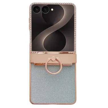 Coque Samsung Galaxy Z Flip 8 Glitter strass avec anneau support