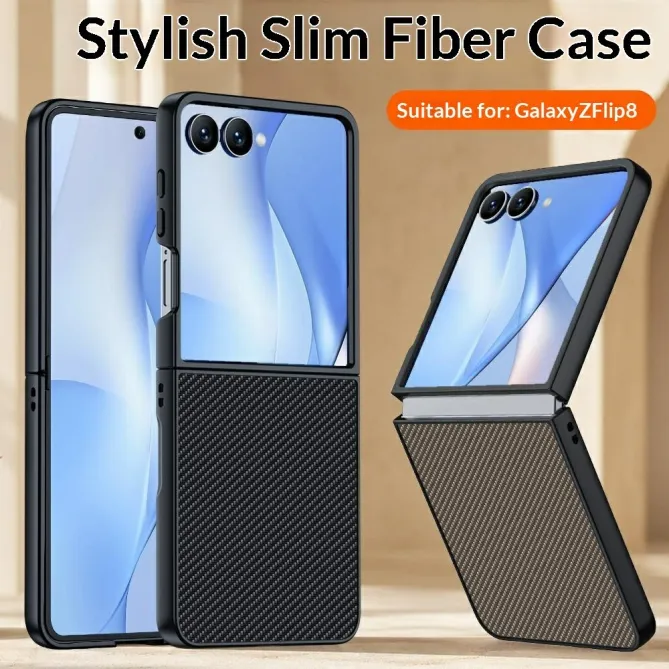 Coque Samsung Galaxy Z Flip 8 Carbon simili cuir
