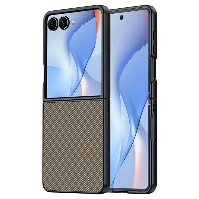 Coque Samsung Galaxy Z Flip 8 Simili Cuir Carbone