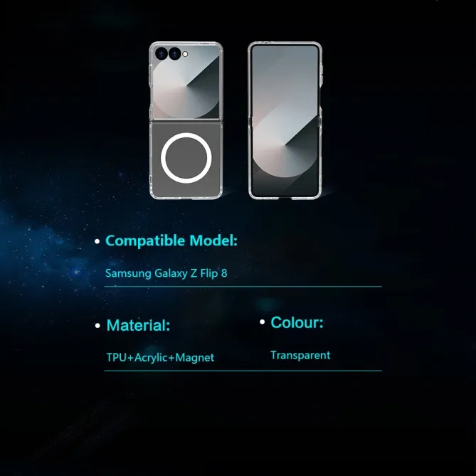 Coque Samsung Galaxy Z Flip 8 Transparente Magnétique TOC Series