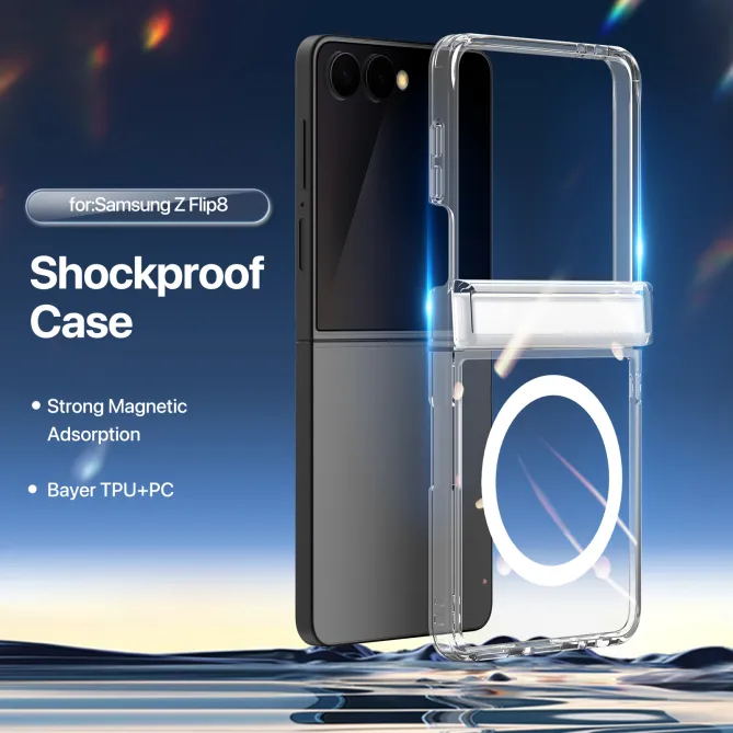 Coque Samsung Galaxy Z Flip 8 Clin Series Transparente Magnétique