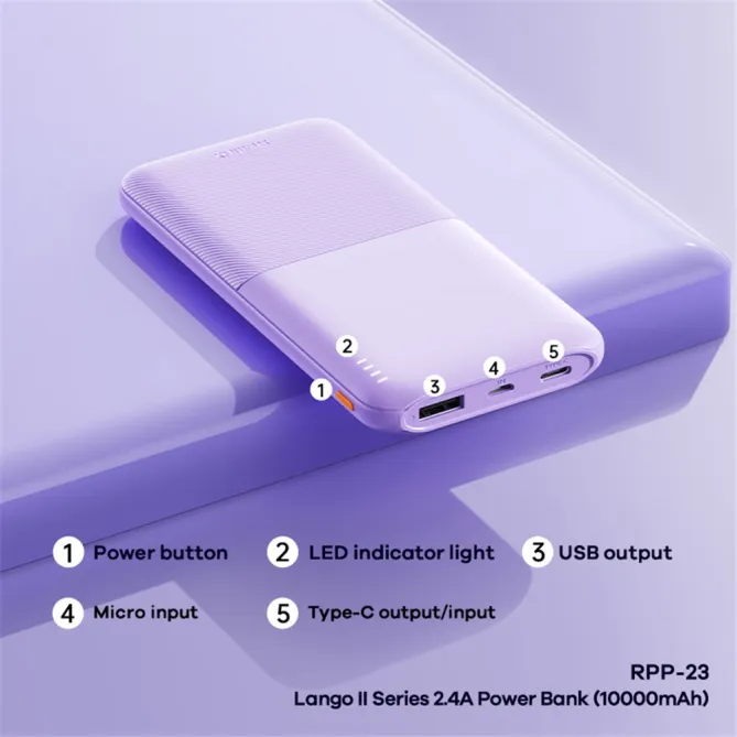 Batterie externe Lango II 10000mAh charge rapide 2.4A