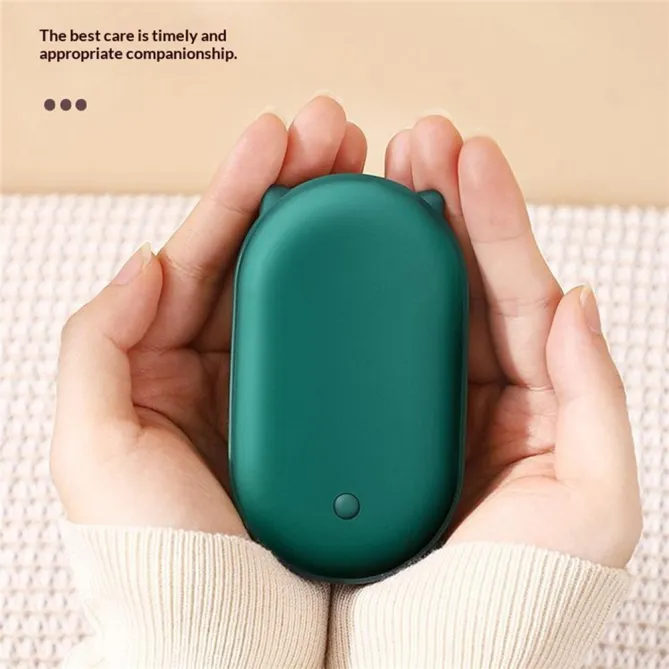 Chauffe-mains 2-en-1 design oreilles de chat 10000mAh batterie externe