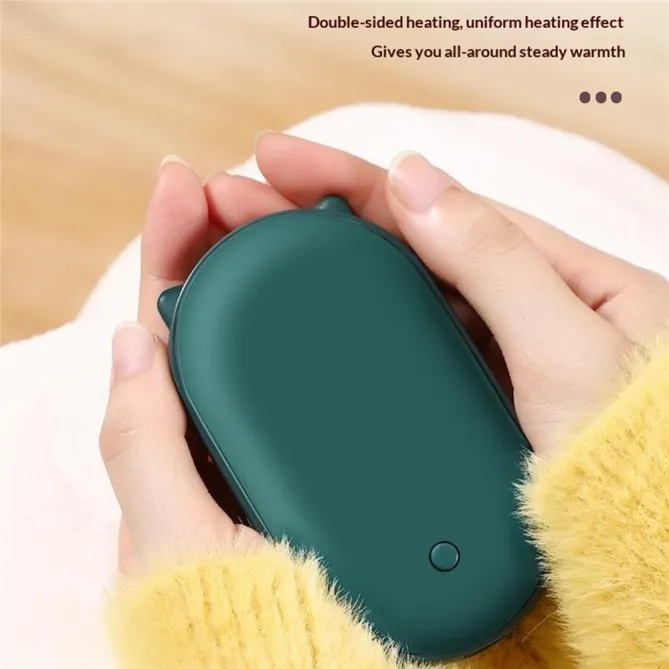 Chauffe-mains 2-en-1 design oreilles de chat 10000mAh batterie externe