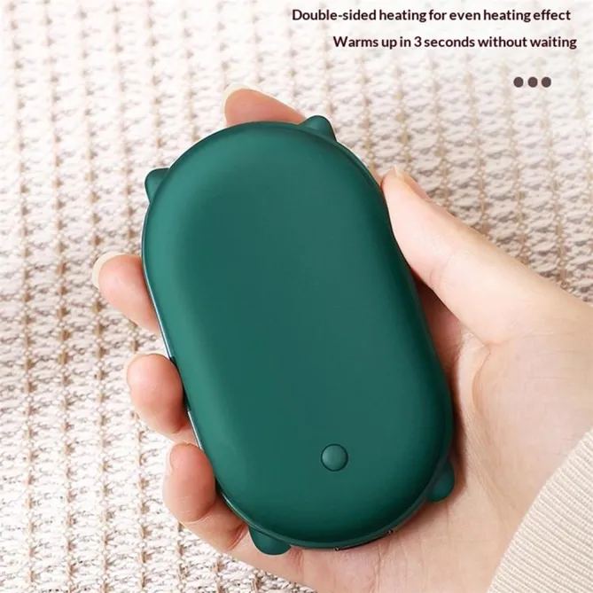 Chauffe-mains 2-en-1 design oreilles de chat 10000mAh batterie externe