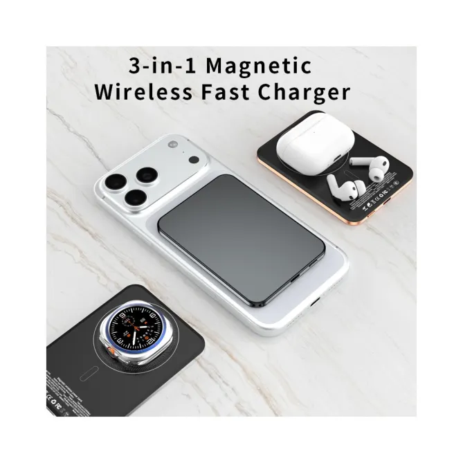 Batterie externe magnétique C70 5000mAh MagSafe charge sans fil 15W