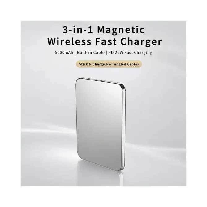 Batterie externe magnétique C70 5000mAh MagSafe charge sans fil 15W