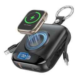 Batterie externe P007 10000mAh câbles intégrés Lightning et Type-C 22.5W