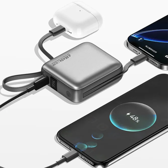 Batterie externe AZ-P35 10000mAh câbles intégrés 22.5W