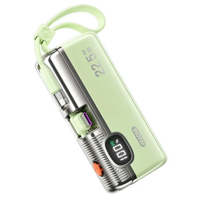 Batterie externe 5000mAh PD 22.5W câbles intégrés