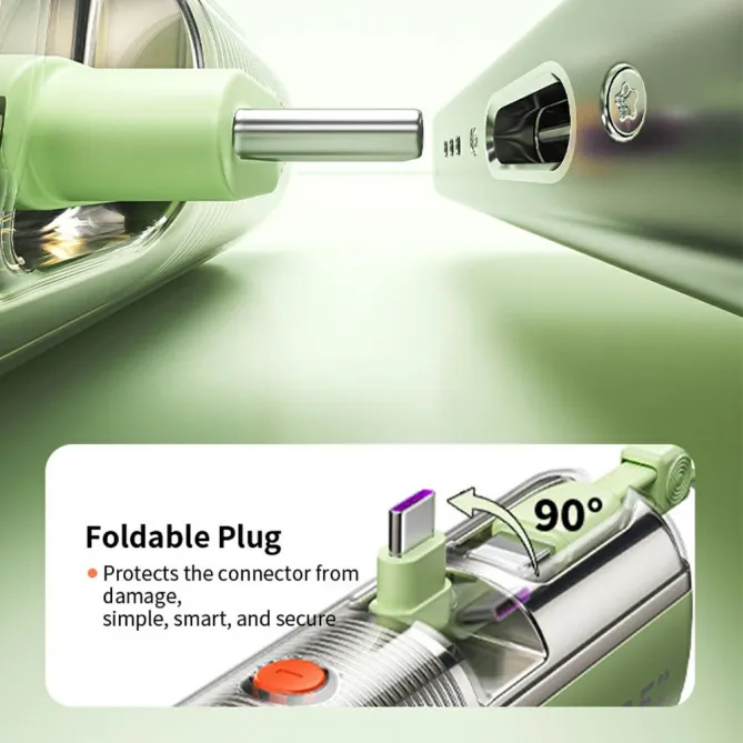 Batterie externe 5000mAh PD 22.5W câbles intégrés