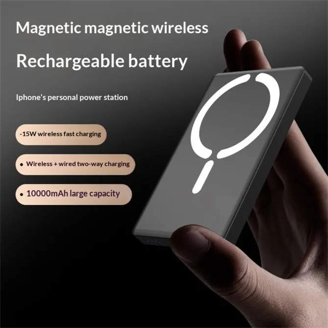 Batterie externe magnétique C26 10000mAh MagSafe sans fil 15W