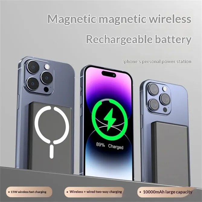 Batterie externe magnétique C26 10000mAh MagSafe sans fil 15W