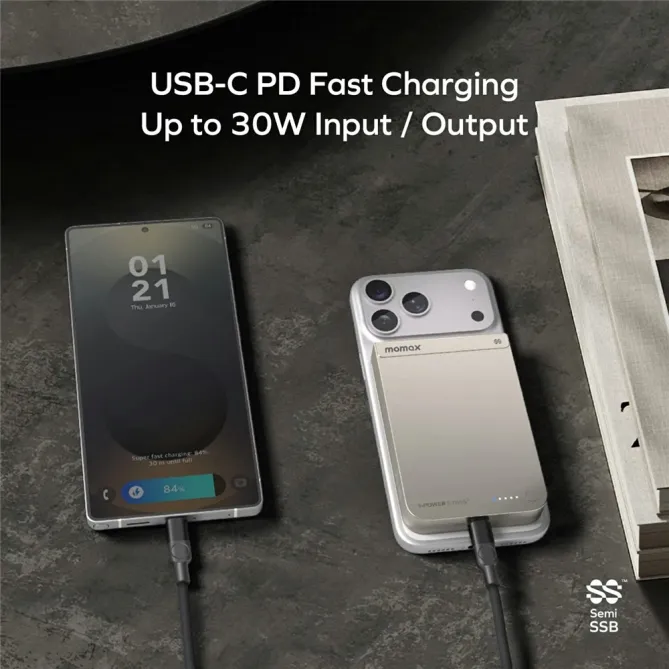 Batterie externe magnétique 1-Power S.Pass2 Qi2 25W PD 30W