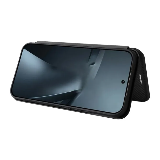 Housse Xiaomi 17T Simili Cuir Style Fibre de Carbone