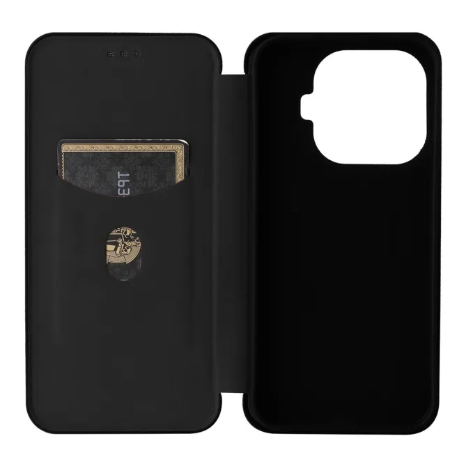 Housse Xiaomi 17T Simili Cuir Style Fibre de Carbone