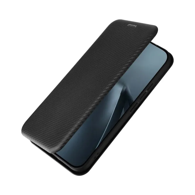 Housse Xiaomi 17T Simili Cuir Style Fibre de Carbone