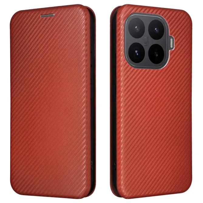 Housse Xiaomi 17T Simili Cuir Style Fibre de Carbone