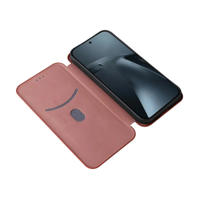 Housse Xiaomi 17T Simili Cuir Style Fibre de Carbone