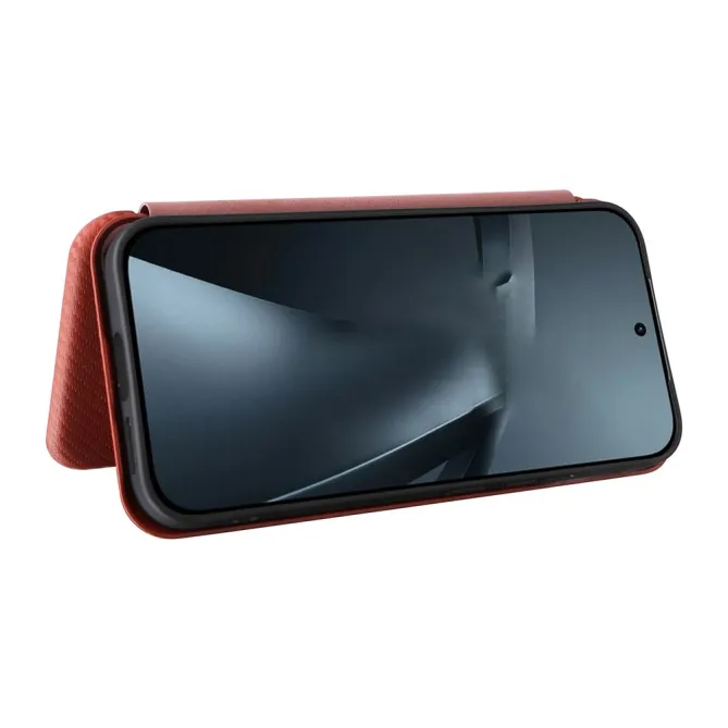 Housse Xiaomi 17T Simili Cuir Style Fibre de Carbone