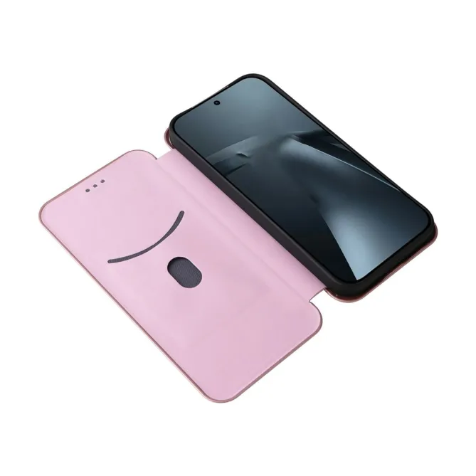 Housse Xiaomi 17T Simili Cuir Style Fibre de Carbone