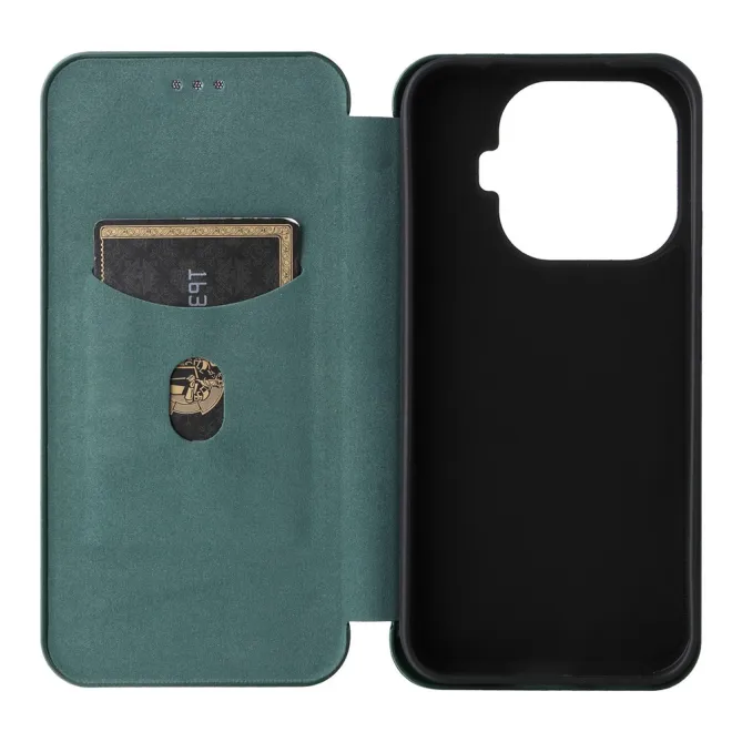 Housse Xiaomi 17T Simili Cuir Style Fibre de Carbone