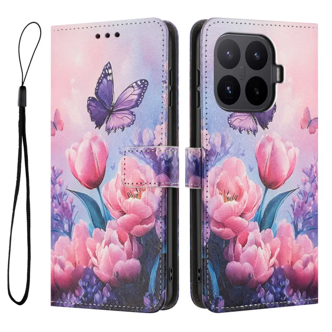 Housse Xiaomi 17T Tulipes et Papillon