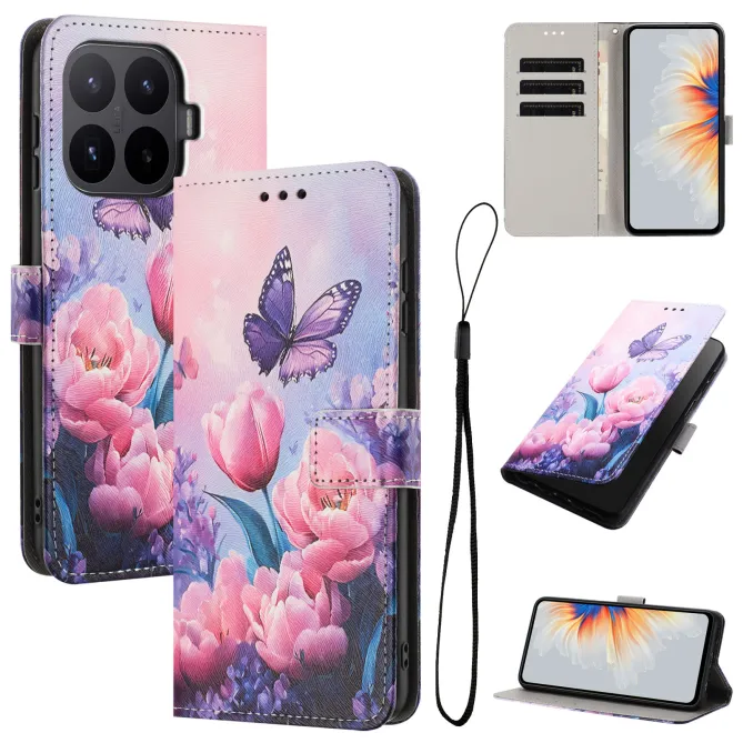 Housse Xiaomi 17T Tulipes et Papillon