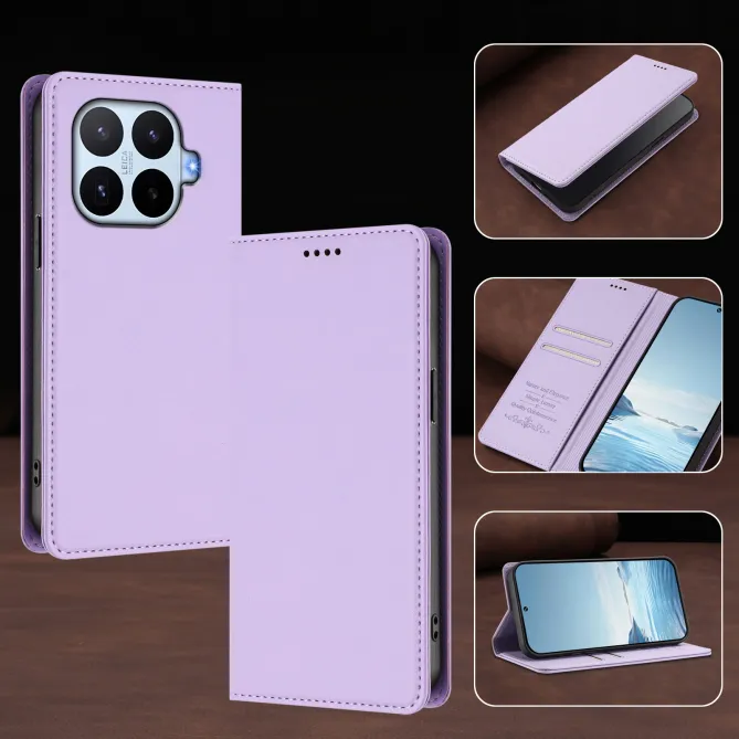 Housse Xiaomi 17T Simili Cuir Grainé Porte-Cartes Surpiqûres Contrastées